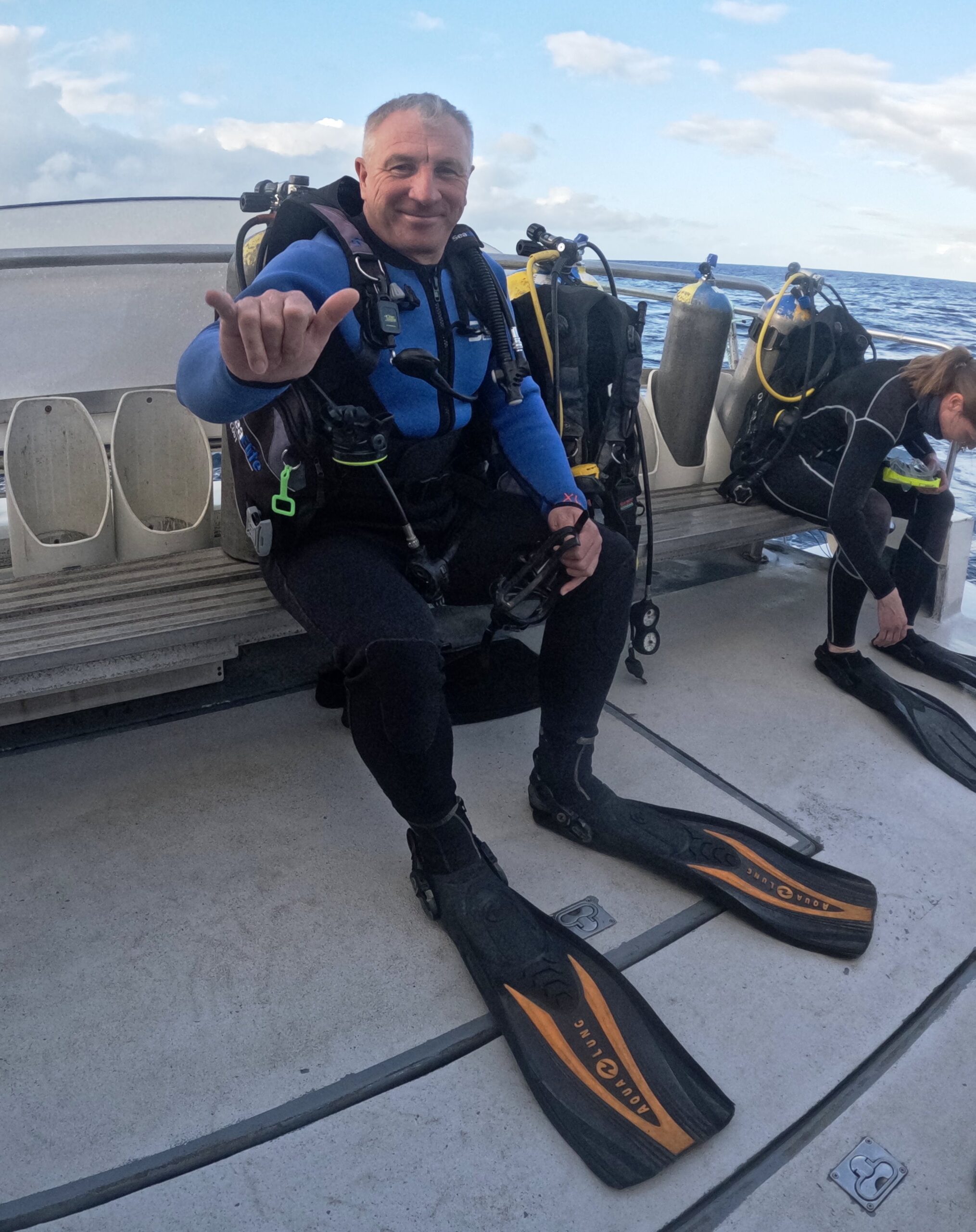 Stuart diving the Sea Tiger